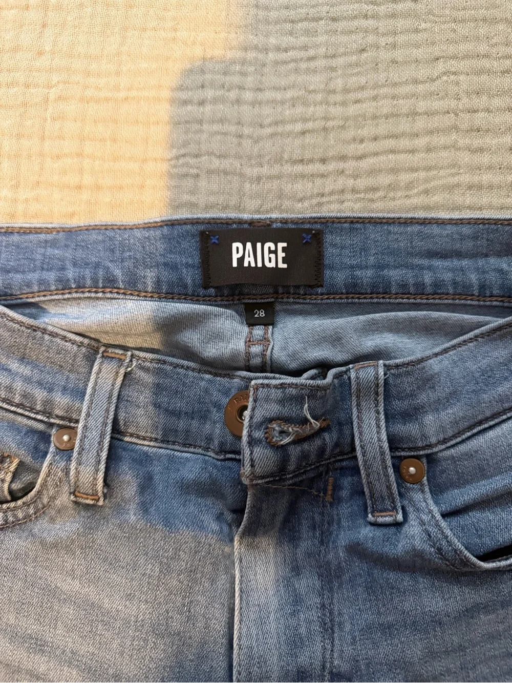 PAIGE Men’s Light Wash Skinny Jeans